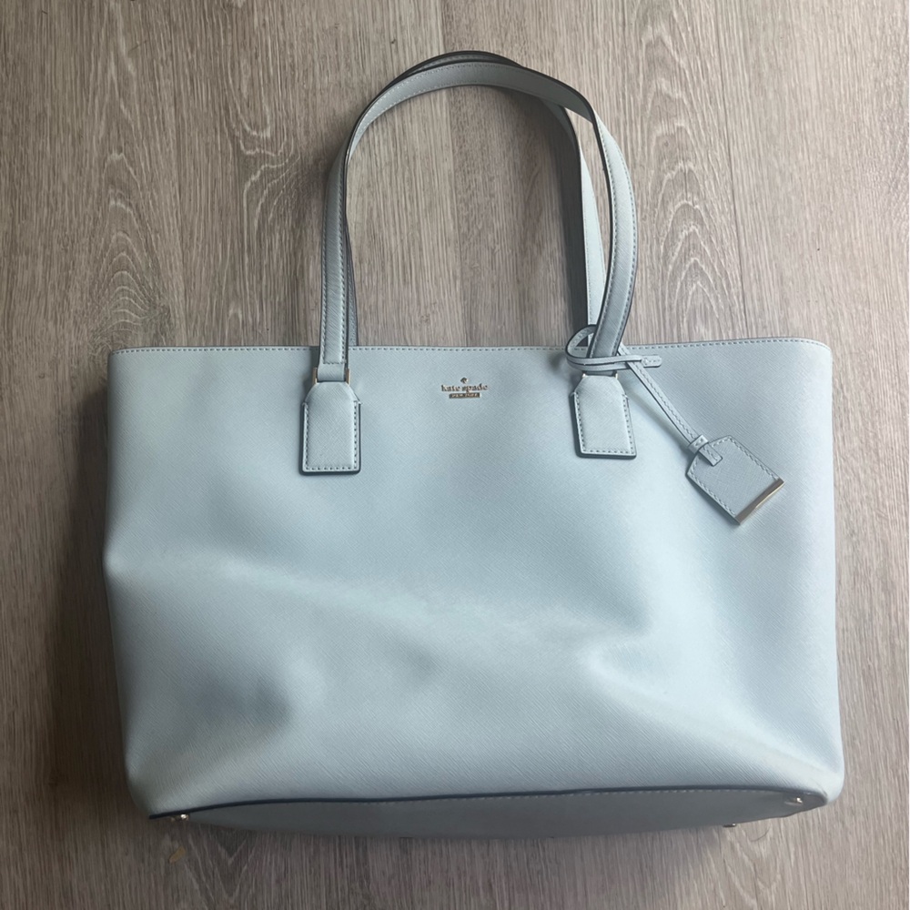 kate spade light blue tote bag